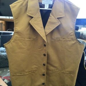 Western Schaefer Outfitter Men's Vest Canvas Ranger 705 never worn